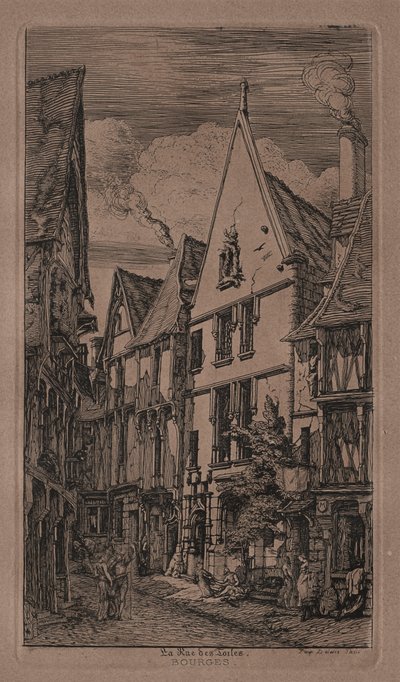 Rue des Toiles, Bourges by Charles Meryon