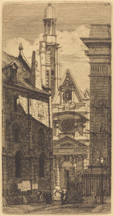 Saint-Etienne-du-Mont, Paris (Aziz Stephen Dağı Kilisesi, Paris) by Charles Meryon