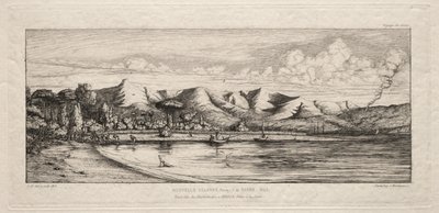 Kömür Brülörleri Noktasında Seine Balıkçılığı, Akaroa, Banks Yarımadası, 1845, 1863. by Charles Meryon