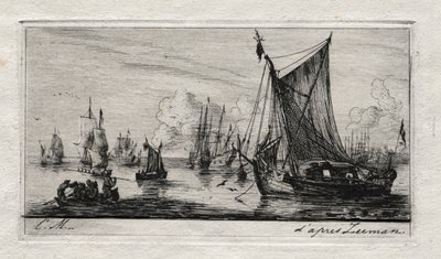 Güney Denizi Balıkçıları, 1850. by Charles Meryon