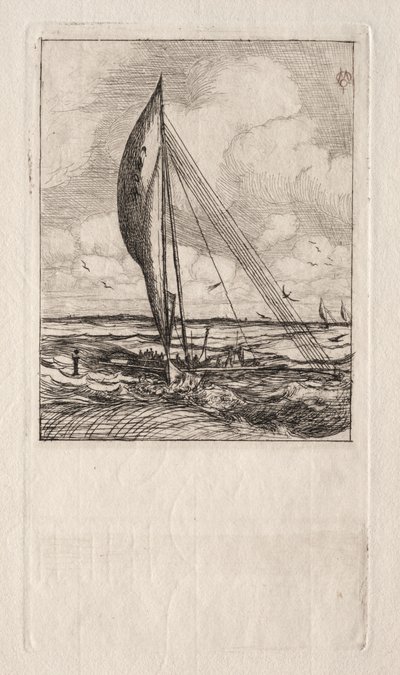 Swift Sailing Proa, Mulgrave Takımadaları, Okyanusya by Charles Meryon