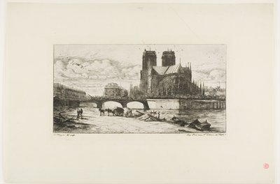 Notre-Dame Apsis, Paris by Charles Meryon