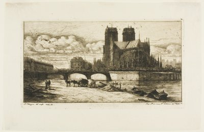 Notre-Dame Apsis, Paris by Charles Meryon