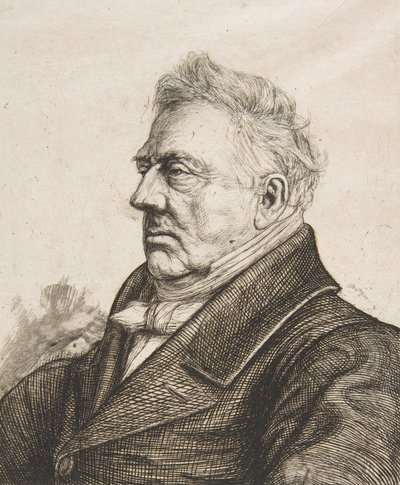 Breton arkeolog Louis Jacques Marie Bizeul, bir fotoğraftan sonra, 1861. by Charles Meryon