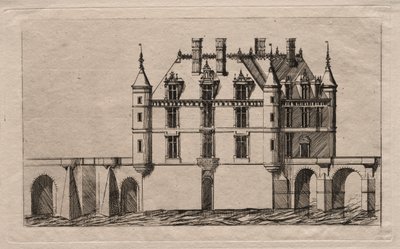Chenonceau Şatosu, 1856. by Charles Meryon
