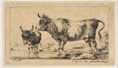 inek ve eşek by Charles Meryon