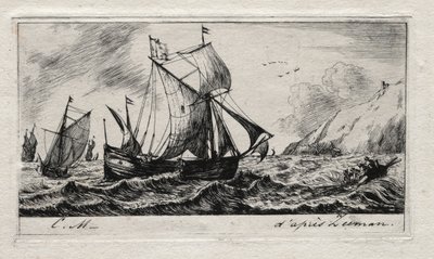Rotterdam'lı Jean de Vyl'in Galliotu by Charles Meryon