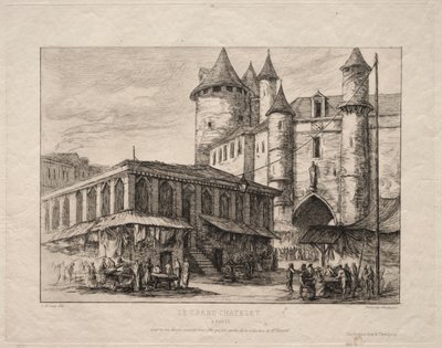 Grand Châtelet, Paris, yaklaşık 1780, 1861. by Charles Meryon