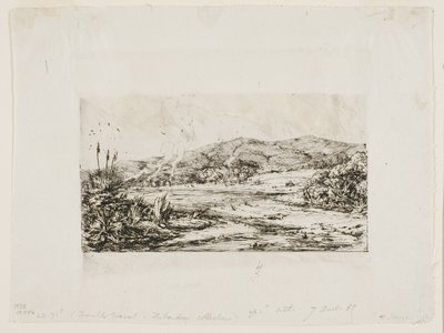 Akaroa'daki Küçük Fransız Kolonisi, 1845 by Charles Meryon