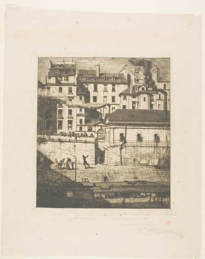 Morg, Paris by Charles Meryon
