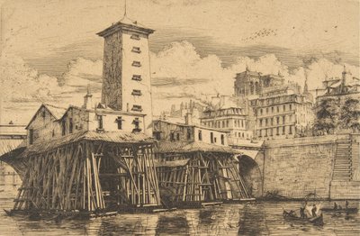 Notre-Dame Pompası, Paris, 1852. by Charles Meryon