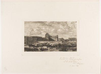 Eski Louvre, Paris, 1651 by Charles Meryon