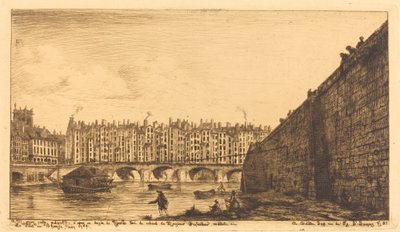 Pont-au-Change, Paris, yaklaşık 1784 by Charles Meryon after Victor Jean Nicolle