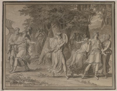 Mentor Tarafından Çağrılan Telemachus, Calypso Adasından Ayrılıyor by Charles Meynier