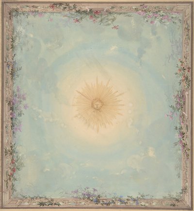 Merkezi Sunburst ile Tavan Tasarımları, 19. yüzyıl. by Charles Monblond