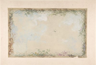 Bulutlu ve Kuşlu Tavan Tasarımları, 19. yüzyıl. by Charles Monblond