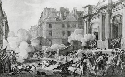 Napolyon Bonapart (1769-1821) Paris'te Eglise Saint-Roch önünde Kralcı isyanı bastırırken by Charles Monnet