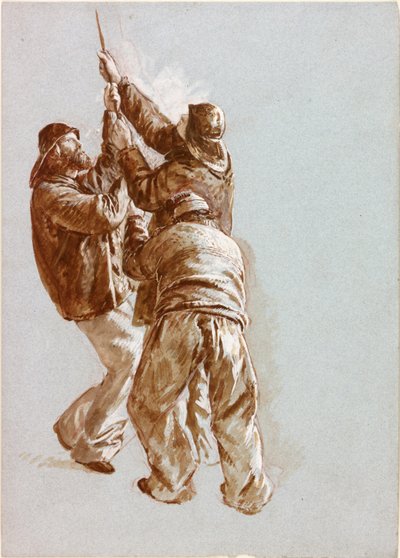 İp Çeken Balıkçılar (gövde rengi) by Charles Napier Hemy