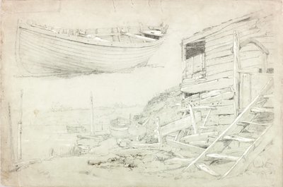 Çalışmalar (kağıt üzerinde gövde rengi ve kurşun kalem) by Charles Napier Hemy