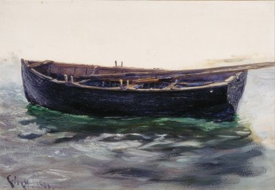 Tekne Çalışması (kağıt üzerine yağ (kart üzerine yapıştırılır)) by Charles Napier Hemy