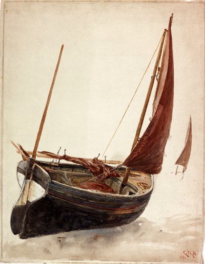 Tekne Çalışması (gövde rengi) by Charles Napier Hemy