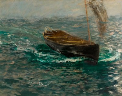 Yelkenli Bot Çalışması (kağıt üzerinde yağlı boya) by Charles Napier Hemy