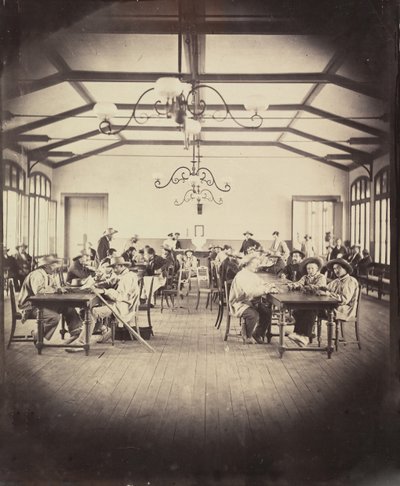 Vincennes Imperial Asylum, oyun odası, 1858-59. by Charles Nègre