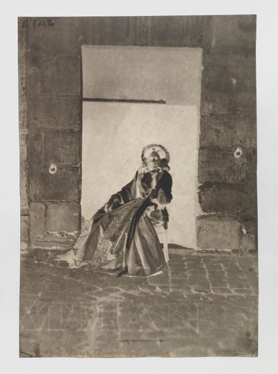Oturan bilinmeyen bir kadının portresi by Charles Nègre