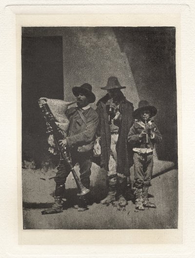 Plaka III – 21 Quai Bourbon Mahkemesinde Üç Pifferari Daimi Grubu (Levha III – 21 Quai Bourbon Mahkemesinde Üç Pifferari Daimi Grubu) by Charles Nègre, André Jammes