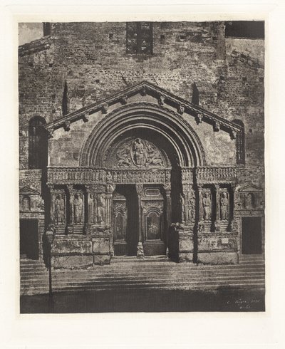 Levha VI – Saint-Trophime of Arles Portalı (Levha VI – Saint Trophime of Arles Girişi) by Charles Nègre, André Jammes