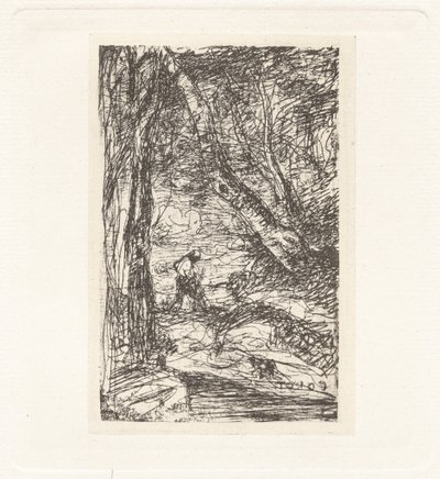Plaka XI – Oduncu (Levha XI – Oduncu) by Charles Nègre, Jean Baptiste Camille Corot, André Jammes