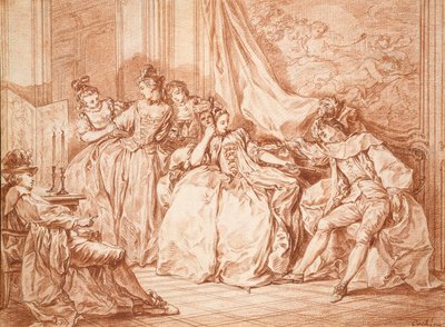 Revellers Partisi, 18. yüzyıl by Charles Nicolas Cochin
