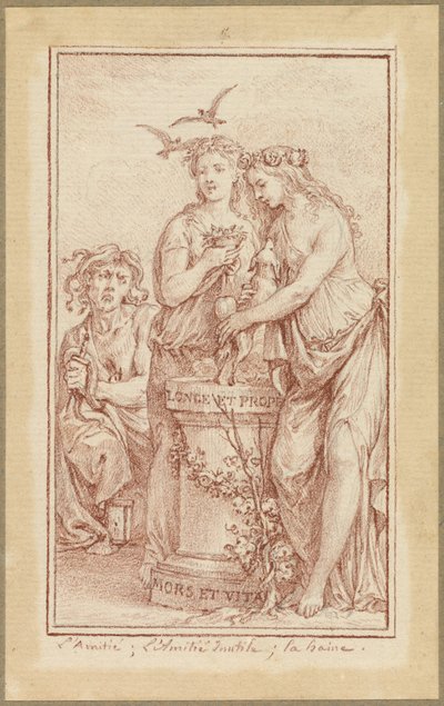 Arkadaşlık, Yararsız Arkadaşlık ve Nefret by Charles Nicolas Cochin II