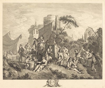Köy Fuarı by Charles Nicolas Cochin I after François Boucher
