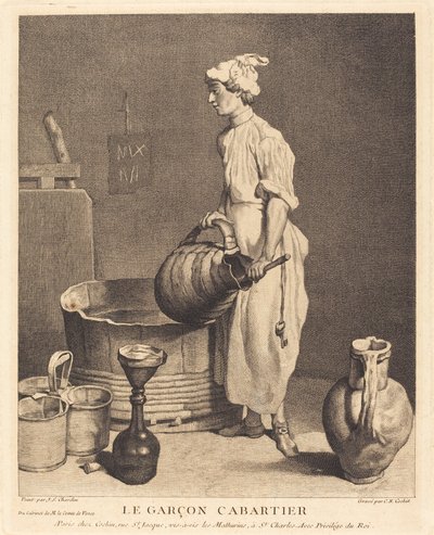 hancı çocuk by Charles Nicolas Cochin I after Jean Siméon Chardin