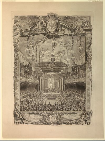 Tiyatro Salonu Dekorasyonu by Charles Nicolas Cochin the younger