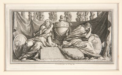 Parma Düşesi Madam de France için Cenaze Vignette by Charles Nicolas Cochin the younger