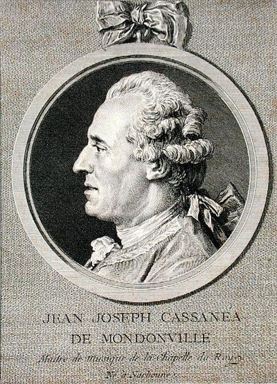 Jean Joseph Cassanea de Mondonville (1711-72) Augustin de Saint-Aubin (1736-1807) tarafından oyulmuş 1768 (gravür) by Charles Nicolas II (after) Cochin