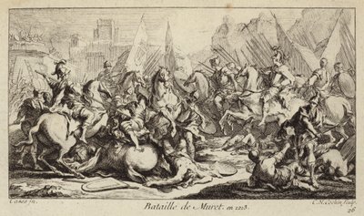 Muret Savaşı, Fransa, Albigensian Haçlı Seferi by Charles Nicolas II Cochin