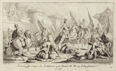 İngiltere Kralı II. Henry Toulouse Kuşatmasını Kaldırıyor by Charles Nicolas II Cochin