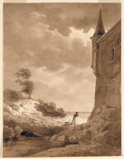 deniz kıyısında by Charles Nicolas Ransonnette