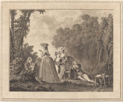 keyifli konser by Charles Nicolas Varin after Nicolas Lavreince