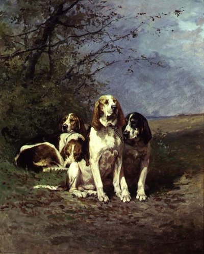 Dinlenme Av Köpekleri (panel) by Charles Oliver de Penne