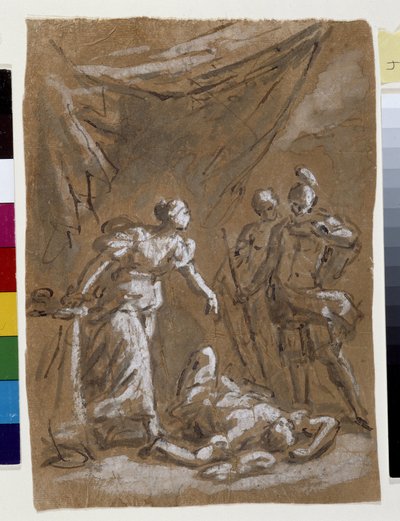 Judith ve Holopherne (çizim) by Charles Parrocel