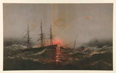 ABD Deniz Piyadeleri Taburunu Ulaştırma Valisinden Kurtaran ABD Fırkateyni Sabine by Charles Parsons