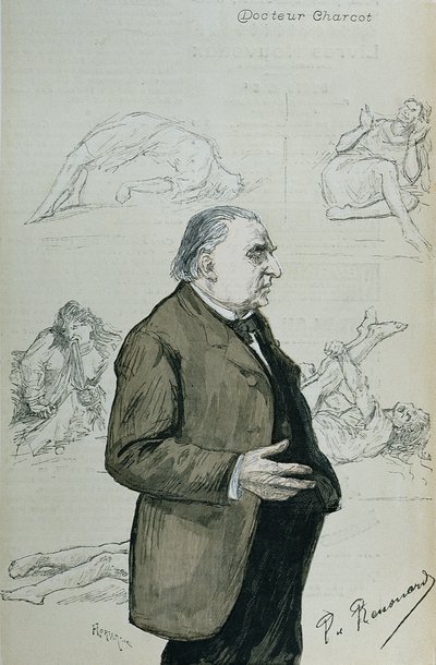 Doktor Jean Martin Charcot (1825-93) ve Histerikler, 'La Revue Illustree'den, Ağustos 1887 by Charles Paul Renouard