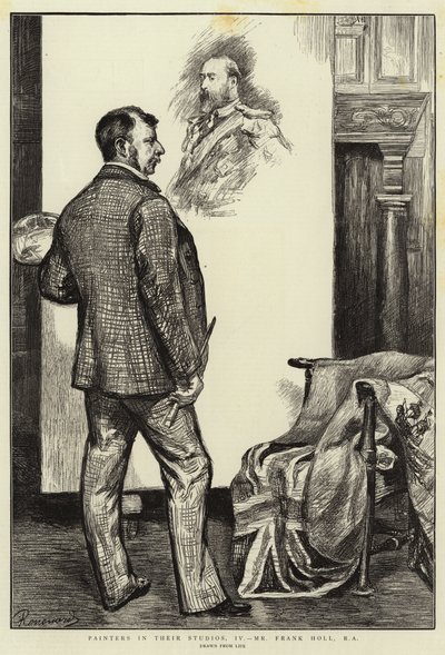 Stüdyolarındaki Ressamlar, IV, Bay Frank Holl, RA by Charles Paul Renouard