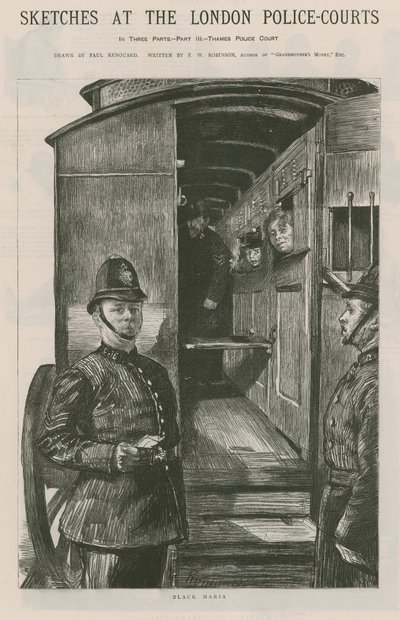Londra polis mahkemelerinde eskizler by Charles Paul Renouard