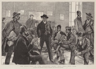 Yabancıların Evindeki Büyük Salon, Batı Hindistan Rıhtım Yolu by Charles Paul Renouard