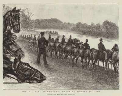 Askeri Manevralar, Kampta At Sulama by Charles Paul Renouard